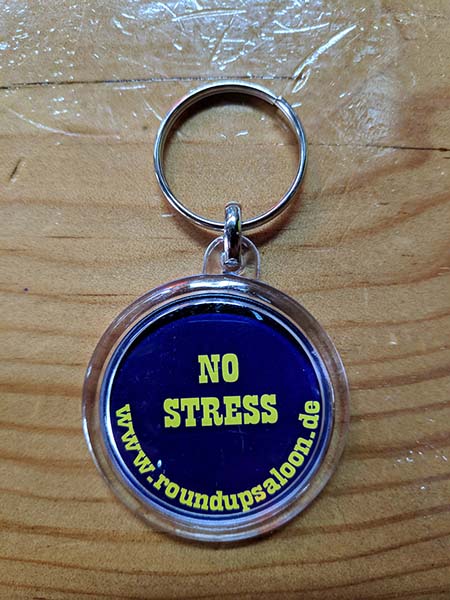 Round Up Saloon keyring back